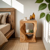 Mid Century Wooden Nightstand For Chic Bedroom Set