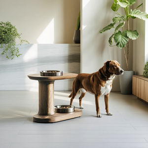 Rustic Handmade Dog Bowl Stand For Food And Water