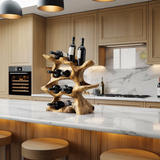 Farmhouse Wine Holder For Kitchen Rustic Wall Design