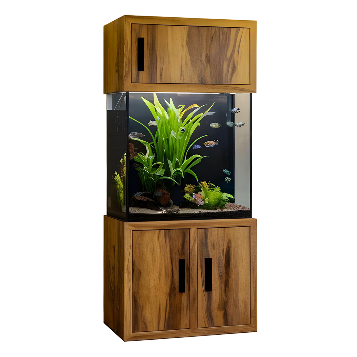 Rustic Aquarium Cabinet For Living Room Corner