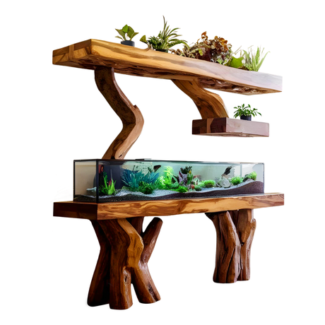 Elegant Aquarium Stand For Stylish Living Space Design
