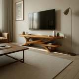Modern TV Stand Curved Design For Living Room