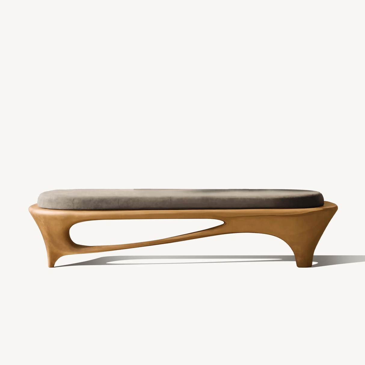 Modern Sculptural Entryway Bench For Living Room