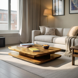 Minimalist Coffee Table Two Layers For Living Decor