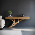 Mid Century Wooden Console Table For Living Room Contemporary Accent
