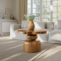 Zen Sculptural Side Table Japandi Accent For Entryway And Tea Room