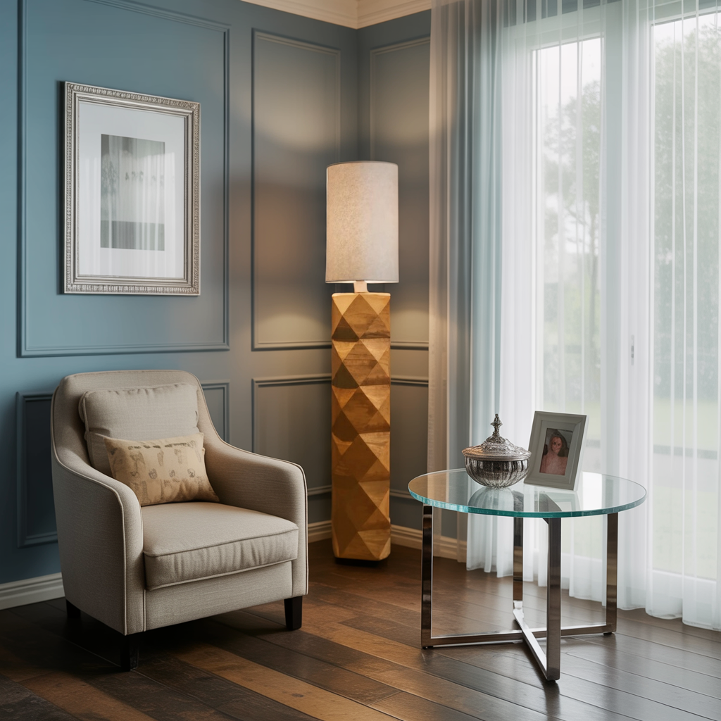 Contemporary Sculptural Lamp Pair For Bedroom And Office
