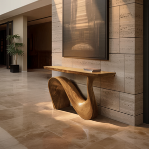 Modern Solid Wood Console Table For Living Room And Entryway Design