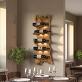 Modern Wooden Live Edge Wine Holder For Entryway Furniture