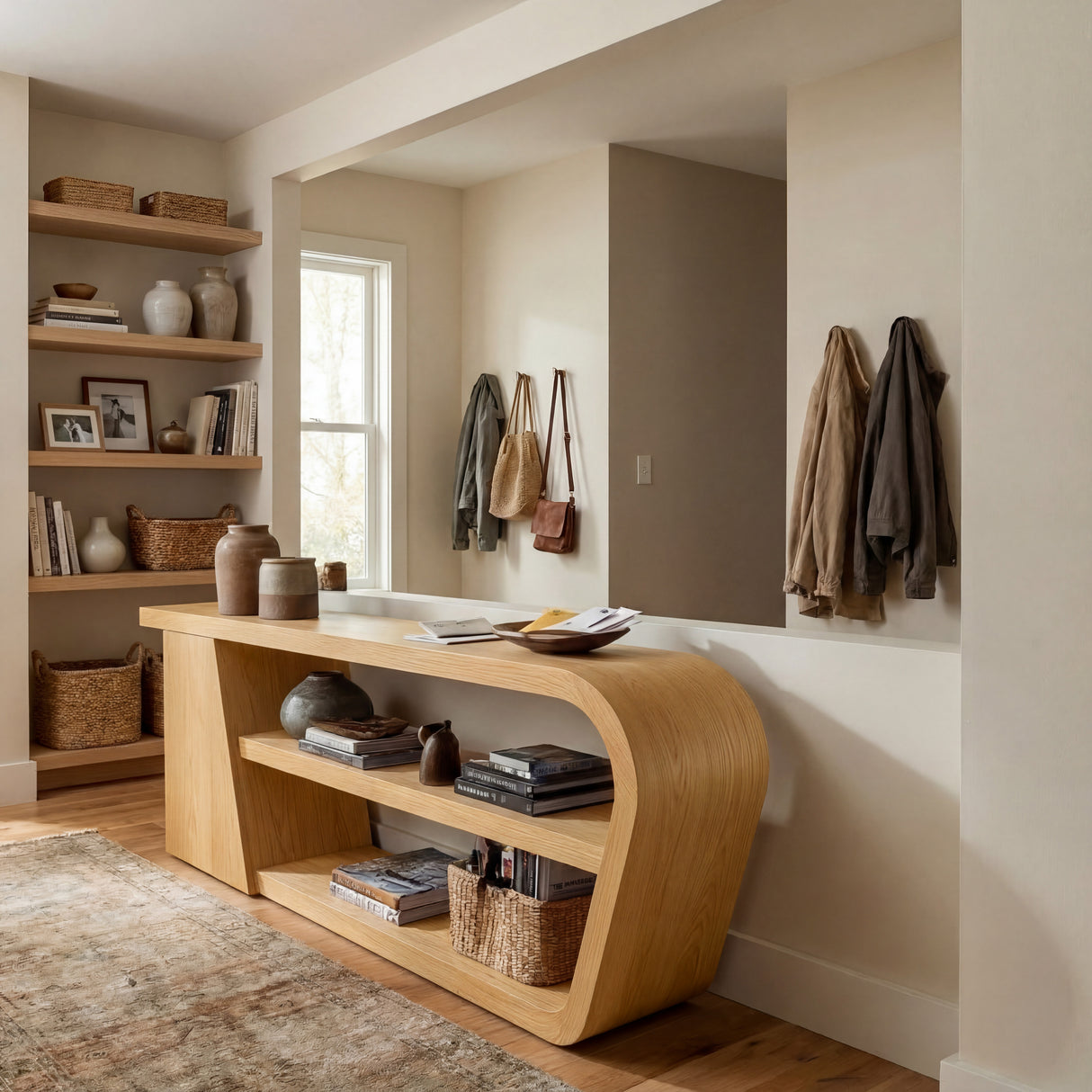 Minimalist Wood Console Table For Living Room Styles