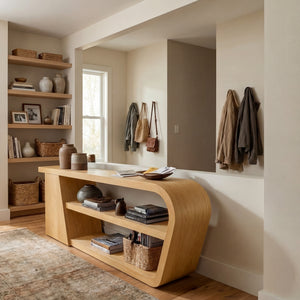 Minimalist Wood Console Table For Living Room Styles