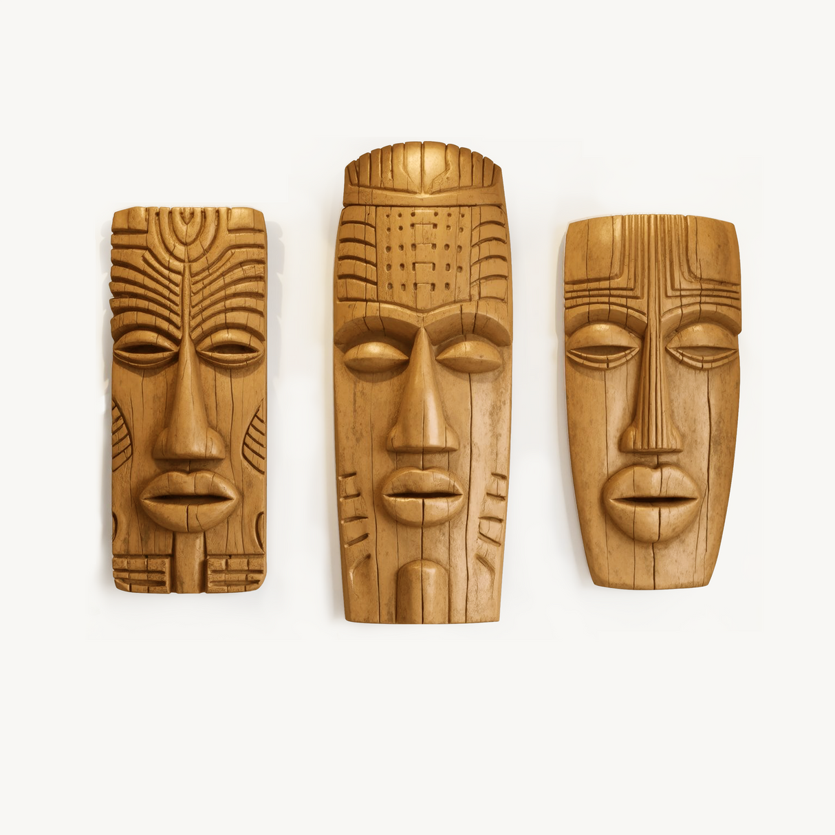 Tribal Wall Sculpture Set For Living Room Decor
