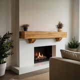 Rustic Fireplace Mantel Beam For Living Room