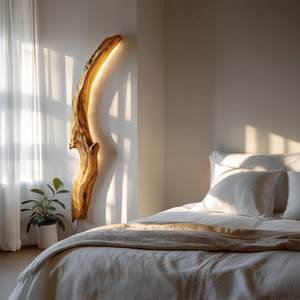 Organic Wall Sconce Curved For Bedroom Or Entryway Decor