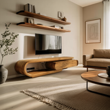 Organic Curved TV Cabinet For Modern Home