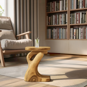Modern Sculptural Side Table For Living Room Or Bedroom