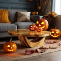 Modern Solid Wood Coffee Table For Living Room Ghostly Halloween