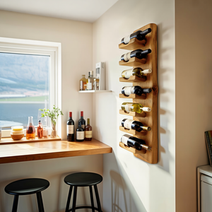 Vertical Wine Rack Wall Mounted For Dining Or Home Bar