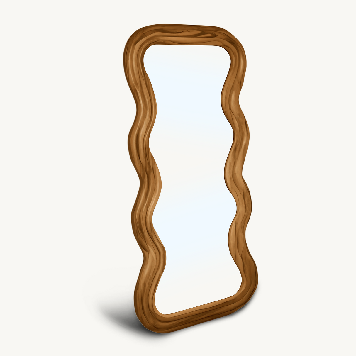 Wavy Frame Full Length Mirror Wall Mounted For Bedroom And Living Room