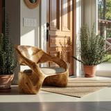 Organic Sculptural Lounge Chair For Living Or Bedroom