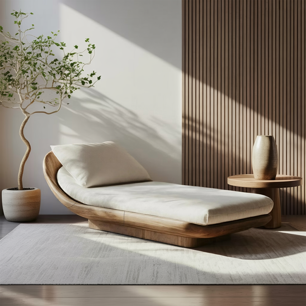 Farmhouse Solid Wood Garden Daybed For Rustic Bedroom Design