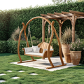Curved Frame Garden Swing Bench For Outdoor Relaxation