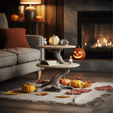 Rustic Solid Wood End Table For Modern Living Room