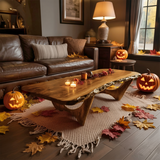 Mid Century Wooden Live Edge Coffee Table Furniture Decor Ghostly Charm