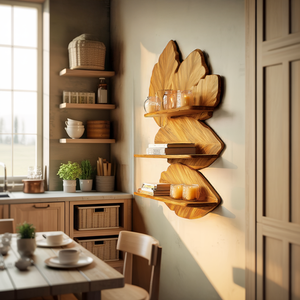 Modern Live Edge Floating Shelf For Bedroom Wall Decor Storage
