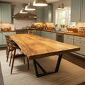 Kitchen Decor Modern Live Edge Dining Table Sleek Grain