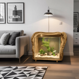 Rustic Live Edge Aquarium Frame For Bedroom And Living Room