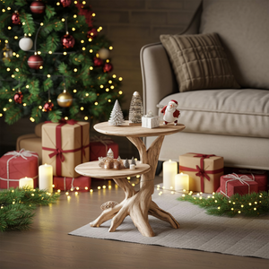 Mid Century Solid Wood End Table For Living Room Holiday Furniture