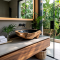 Farmhouse Wooden Vessel Sink For Bathroom