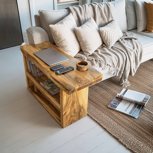 Farmhouse Live Edge Armrest For Sofa Decor Accent