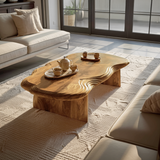 Modern Abstract Solid Wood Coffee Table For Living Room Decor
