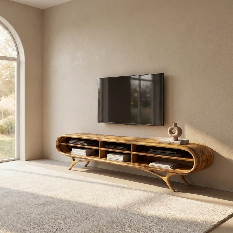 Contemporary Wooden TV Cabinet For Elegant Interior
