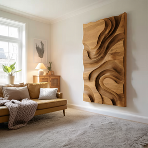 Modern Organic Wall Art Panel For Living Room Decor