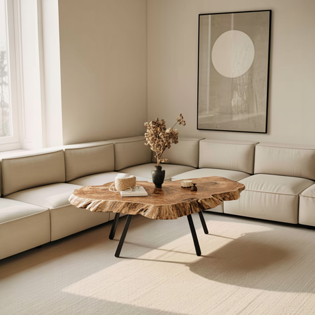 Mid Century Low Table For Minimalist Living Room