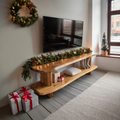 Handcrafted Live Edge Wooden TV Console For Holiday Bedroom Decor