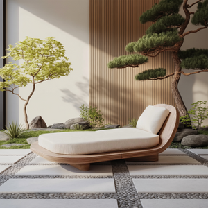 Handcrafted Wooden Daybed For Patio Furniture And Outdoor Decor