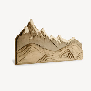 Mountain Wall Art Carving For Living Room And Nature Inspired Home