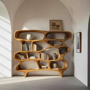 Organic Sculptural Bookshelf For Living Room Or Office Decor