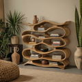 Sculptural Bookshelf Cabinet For Living Room And Office