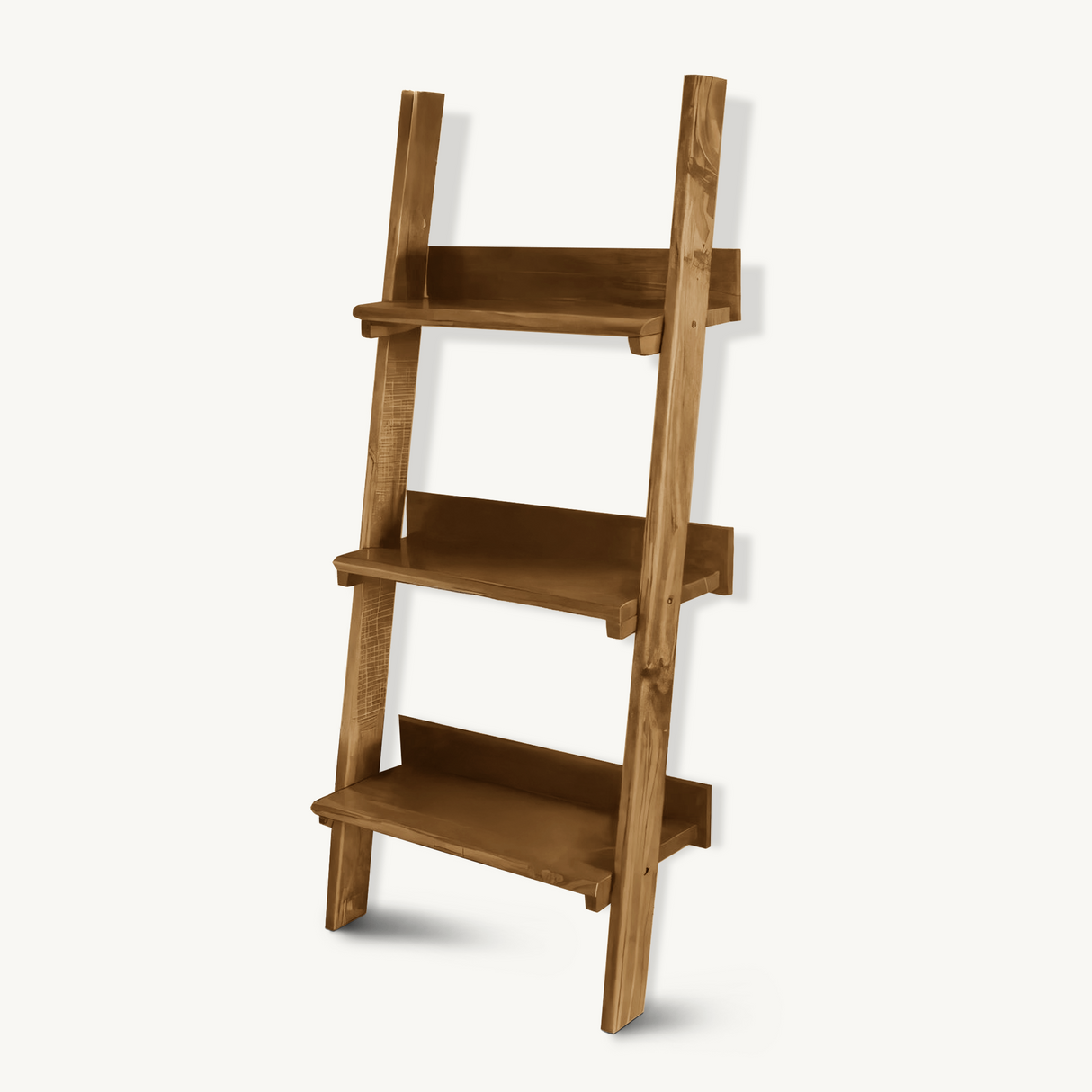 Rustic Ladder Shelf With Tiered Display For Bedroom And Living Room
