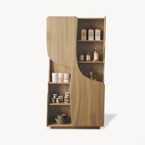 Modern Sculptural Cabinet With Curved Doors For Kitchen And Living Room