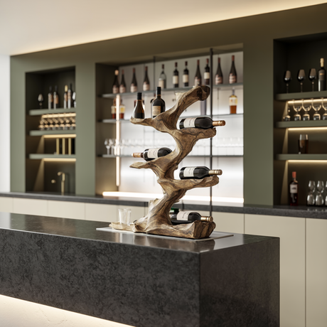 Rustic Wine Holder For Furniture Display Shelf Ideas
