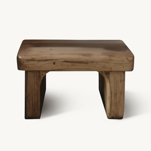 Rustic Nightstand Low Bedside Table With Shelf For Bedroom And Meditation