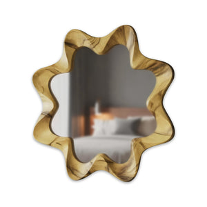 Modern Organic Wavy Flower Mirror Entryway Living Room Or Bedroom