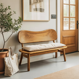 Modern Bench With Curved Backrest For Bedroom