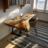 Farmhouse Handmade Live Edge Desk For Interior